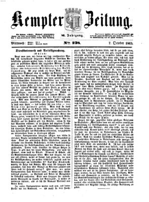 Kemptner Zeitung Mittwoch 7. Oktober 1863