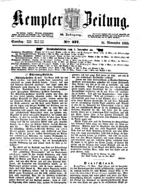 Kemptner Zeitung Samstag 21. November 1863