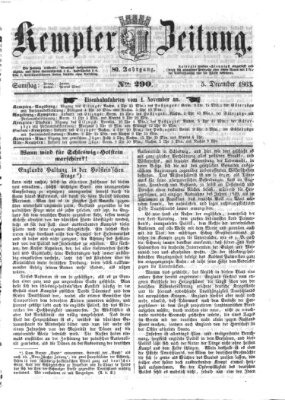 Kemptner Zeitung Samstag 5. Dezember 1863