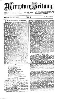 Kemptner Zeitung Mittwoch 6. Januar 1864