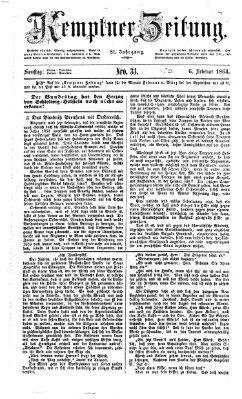 Kemptner Zeitung Samstag 6. Februar 1864