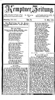 Kemptner Zeitung Donnerstag 24. März 1864