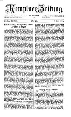 Kemptner Zeitung Samstag 4. Juni 1864