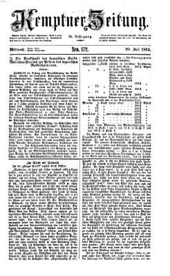 Kemptner Zeitung Mittwoch 20. Juli 1864