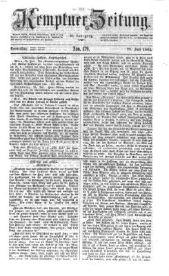 Kemptner Zeitung Donnerstag 28. Juli 1864