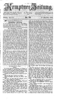Kemptner Zeitung Sonntag 25. September 1864