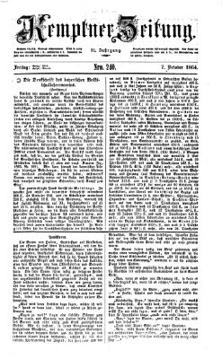 Kemptner Zeitung Freitag 7. Oktober 1864