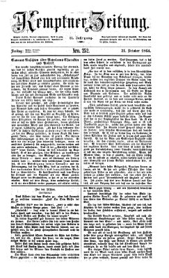Kemptner Zeitung Freitag 21. Oktober 1864