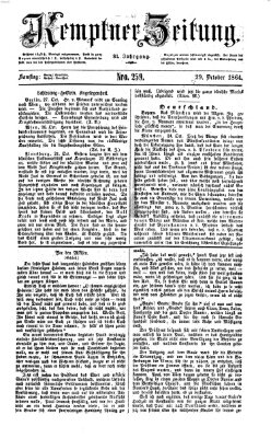 Kemptner Zeitung Samstag 29. Oktober 1864