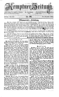 Kemptner Zeitung Freitag 16. Dezember 1864