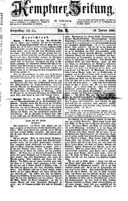 Kemptner Zeitung Donnerstag 19. Januar 1865