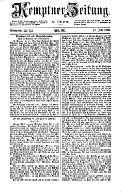 Kemptner Zeitung Mittwoch 12. Juli 1865