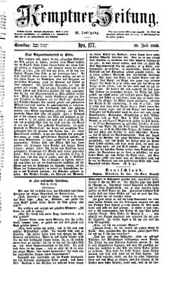 Kemptner Zeitung Samstag 29. Juli 1865