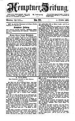 Kemptner Zeitung Sonntag 1. Oktober 1865