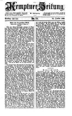 Kemptner Zeitung Dienstag 24. Oktober 1865