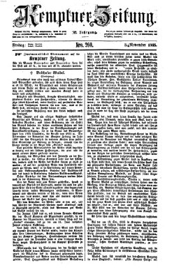 Kemptner Zeitung Freitag 3. November 1865
