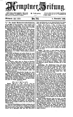 Kemptner Zeitung Mittwoch 8. November 1865