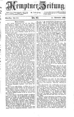 Kemptner Zeitung Samstag 11. November 1865