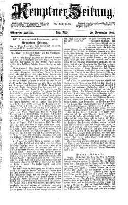 Kemptner Zeitung Mittwoch 29. November 1865
