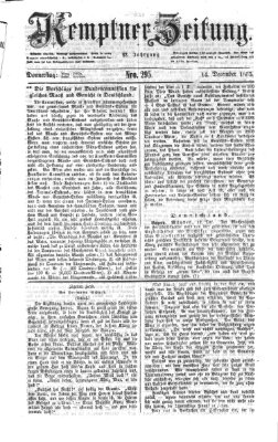 Kemptner Zeitung Donnerstag 14. Dezember 1865