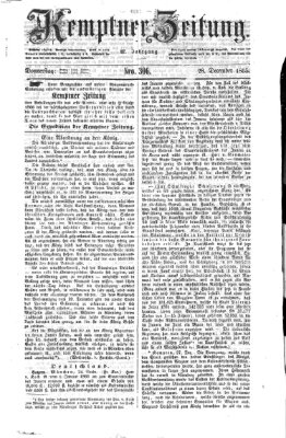 Kemptner Zeitung Donnerstag 28. Dezember 1865