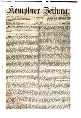 Kemptner Zeitung Dienstag 30. Januar 1866