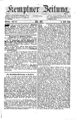 Kemptner Zeitung Freitag 6. Juli 1866