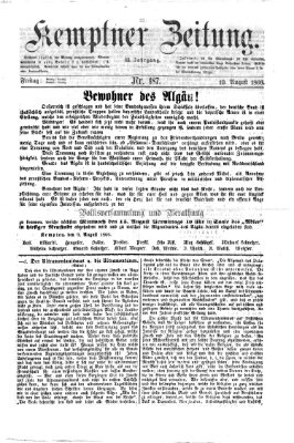 Kemptner Zeitung Freitag 10. August 1866