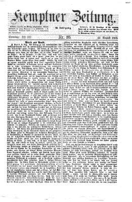 Kemptner Zeitung Sonntag 19. August 1866