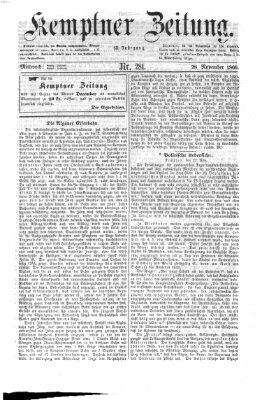 Kemptner Zeitung Mittwoch 28. November 1866