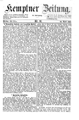 Kemptner Zeitung Freitag 26. April 1867