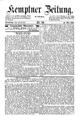 Kemptner Zeitung Donnerstag 30. Mai 1867