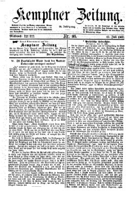 Kemptner Zeitung Mittwoch 17. Juli 1867