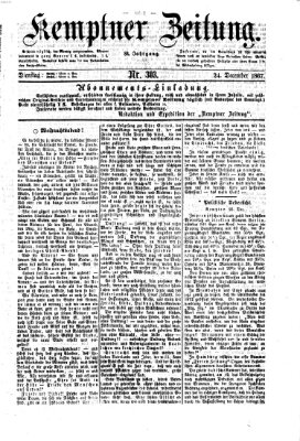 Kemptner Zeitung Dienstag 24. Dezember 1867