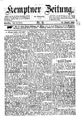 Kemptner Zeitung Samstag 25. Januar 1868