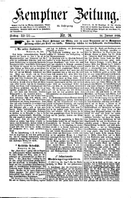 Kemptner Zeitung Freitag 31. Januar 1868
