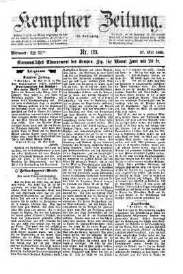 Kemptner Zeitung Mittwoch 27. Mai 1868