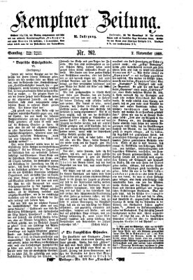 Kemptner Zeitung Samstag 7. November 1868