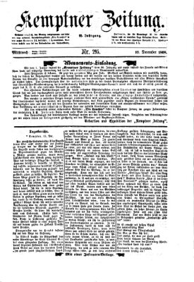 Kemptner Zeitung Mittwoch 16. Dezember 1868