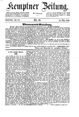 Kemptner Zeitung Donnerstag 18. März 1869