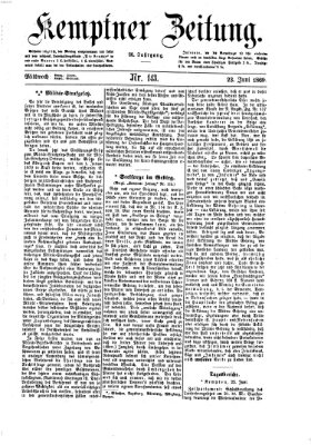 Kemptner Zeitung Mittwoch 23. Juni 1869