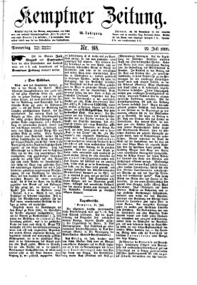 Kemptner Zeitung Donnerstag 22. Juli 1869