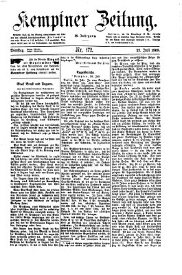 Kemptner Zeitung Dienstag 27. Juli 1869