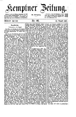 Kemptner Zeitung Mittwoch 25. August 1869