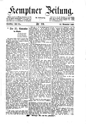 Kemptner Zeitung Samstag 27. November 1869