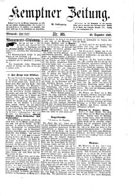 Kemptner Zeitung Mittwoch 29. Dezember 1869