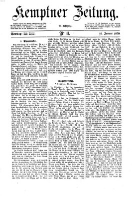 Kemptner Zeitung Sonntag 16. Januar 1870