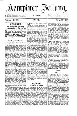 Kemptner Zeitung Mittwoch 26. Januar 1870