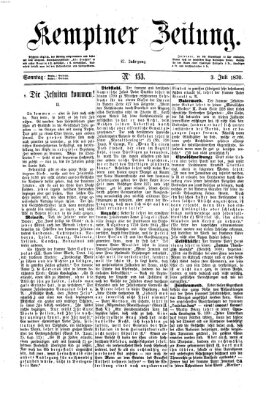 Kemptner Zeitung Sonntag 3. Juli 1870