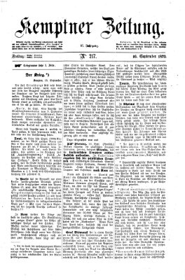 Kemptner Zeitung Freitag 16. September 1870